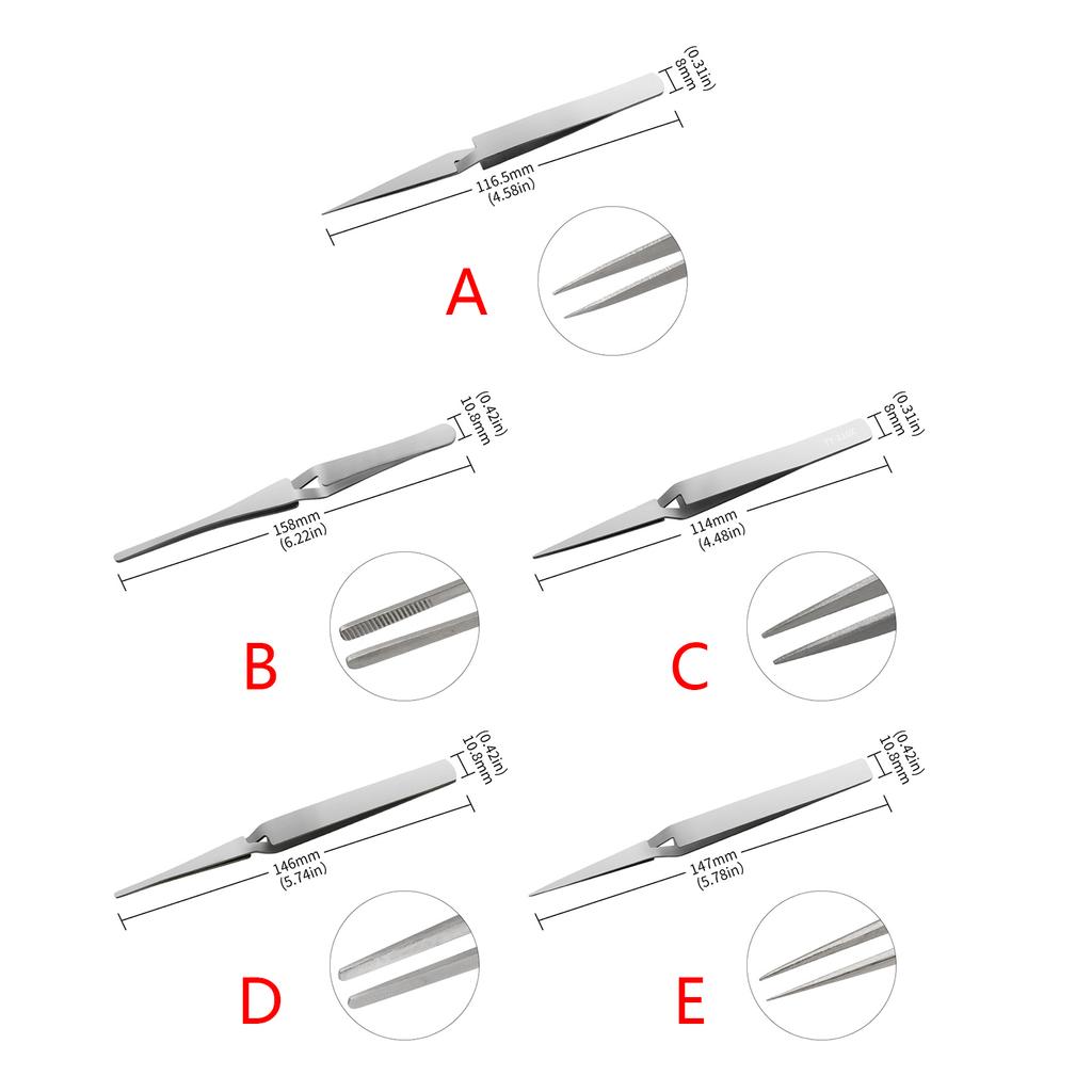 Cross Lock Stainless Steel High-precision Tweezers Reverse Action Tweezers