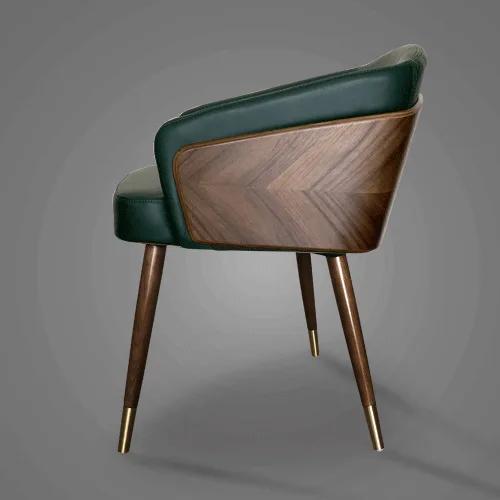 Modern Leisure Dining Chairs Simple Creative Ins Home Furniture Nordic Restaurant Solid Wood Chair Leather Art Backrest Stool