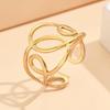 Adjustable Stainless Steel Line Design Ring: European & American Cool Style