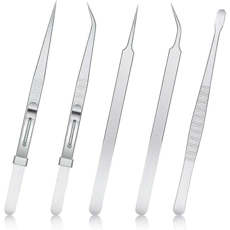 

Набір HHO-Пінцетів, Довгі Пінцети Тонкий Паяльний Пінцет Вигнутий Пінцет Для Рукоділля, Електроніки, Паяння, Виготовлення Прикрас срібний