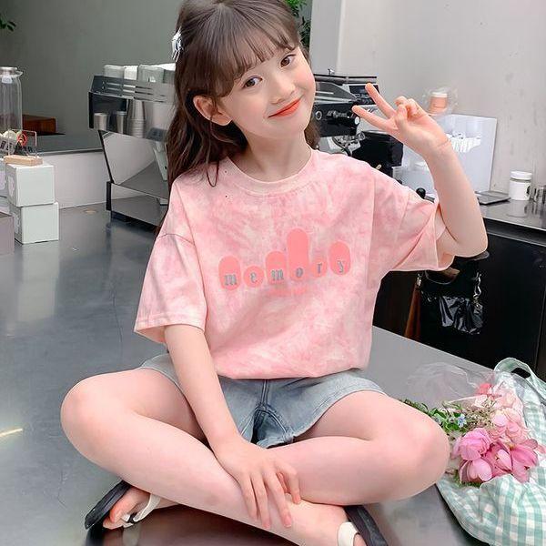 Girls Summer Stylish Short Sleeve T Shirt Fashionable Kids Tops