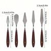 5PCS/Set Stainless Steel Cake Spatula Set - Buttercream Fondant Decorating Tools For Smooth Icing Pastry DIY Cake Decoration Scraper