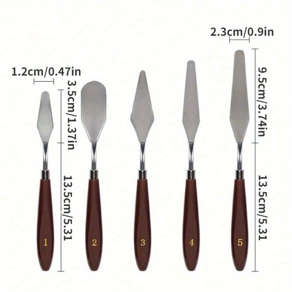 5PCS/Set Stainless Steel Cake Spatula Set - Buttercream Fondant Decorating Tools For Smooth Icing Pastry DIY Cake Decoration Scraper