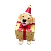 Christmas Resin Figurine, Cute Dog Tabletop Ornament for Holiday Decor