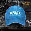 Vintage Washed Baseball Cap For Army Veteran Unisex Duckbill Hat With Hook Loop Closure Lightweight Washed Cap