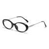 Light-sensitive Color-changing Elliptical Fashionable Thick-edge High-end Style Small-frame Near-sighted Glasses 6093