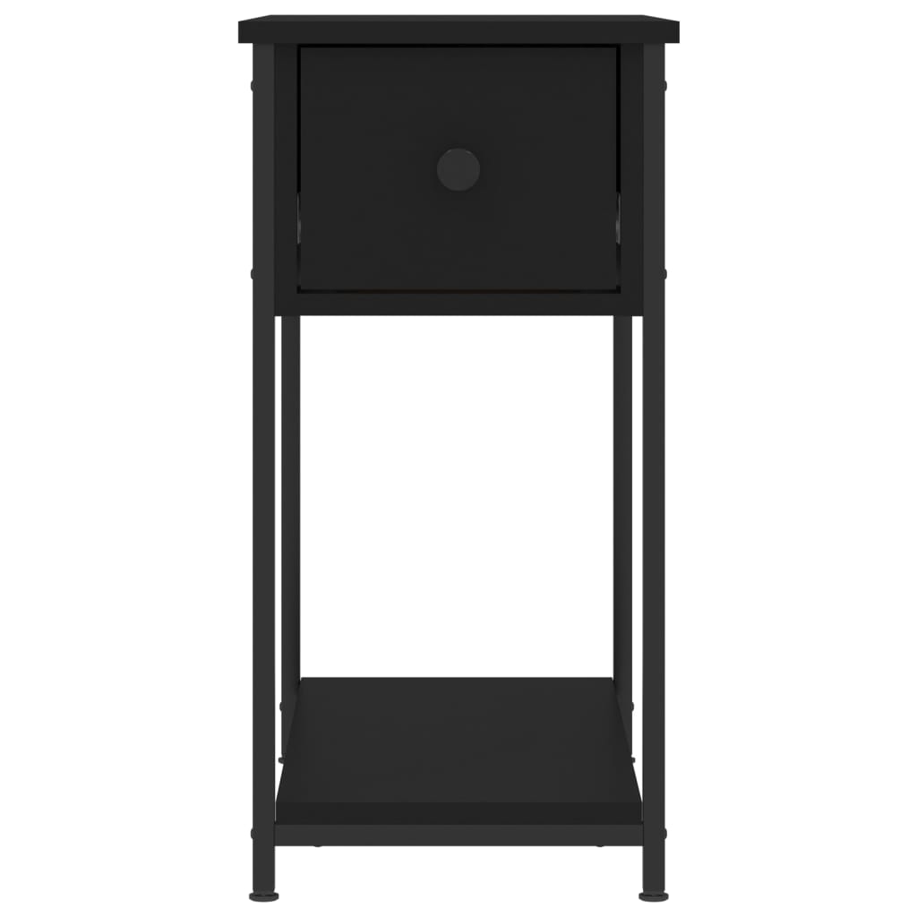 Nightstand Black 30x60x60 cm Particleboard