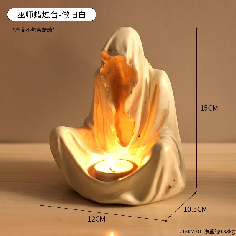 Halloween Skull Candlestick Creative Ghost Hand Ornament Ghost Festival Arrangement Props Horror Atmosphere Skull Candlestick