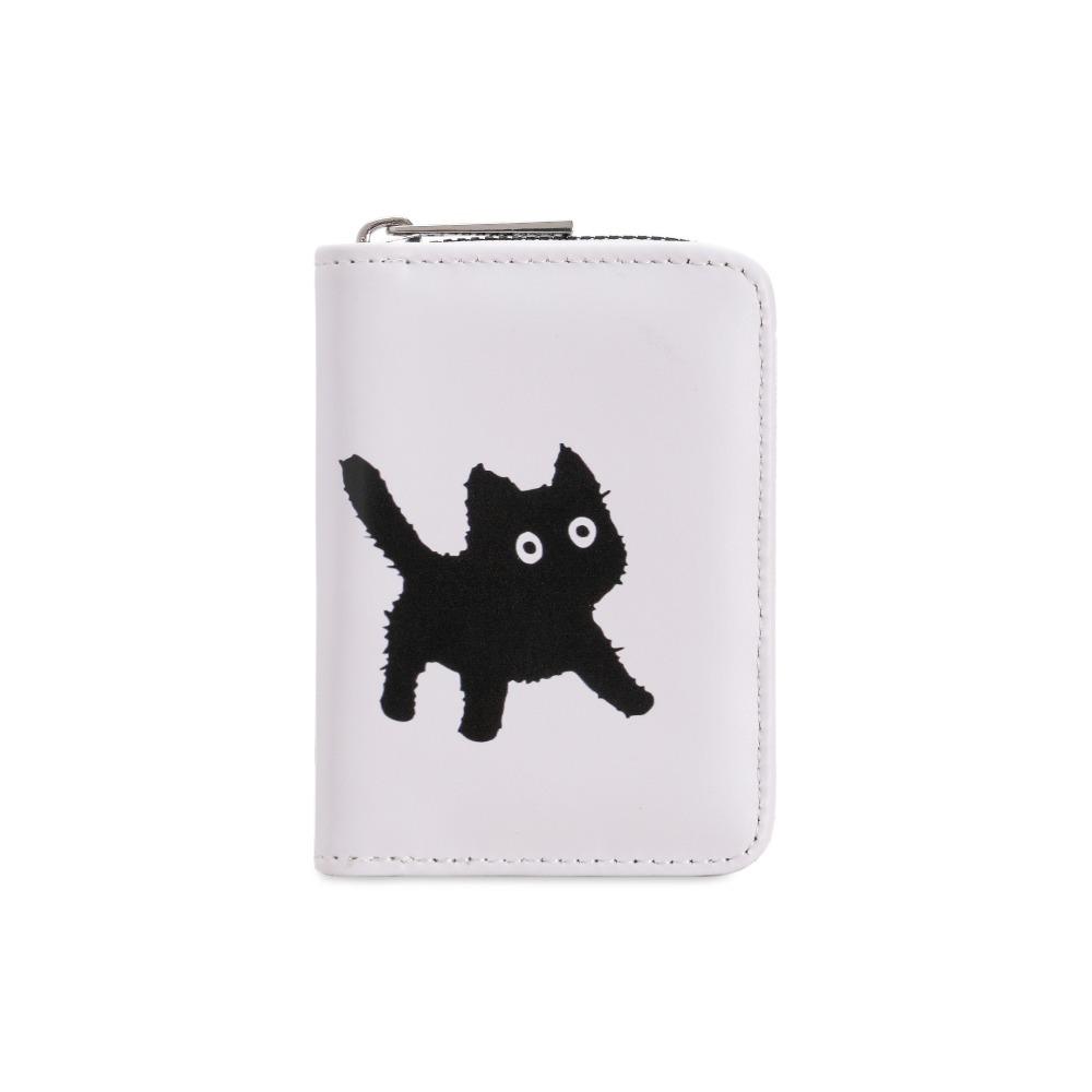 New Cat Short Wallet Large Capacity Multi Functional Card Holder Multi Slot Zipper Coin Purse