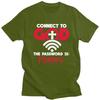 Custom Connect To God The Password Is Prayer T Shirt Men Pure Cotton Tshirt Casual Tees Streetwear Tshirt