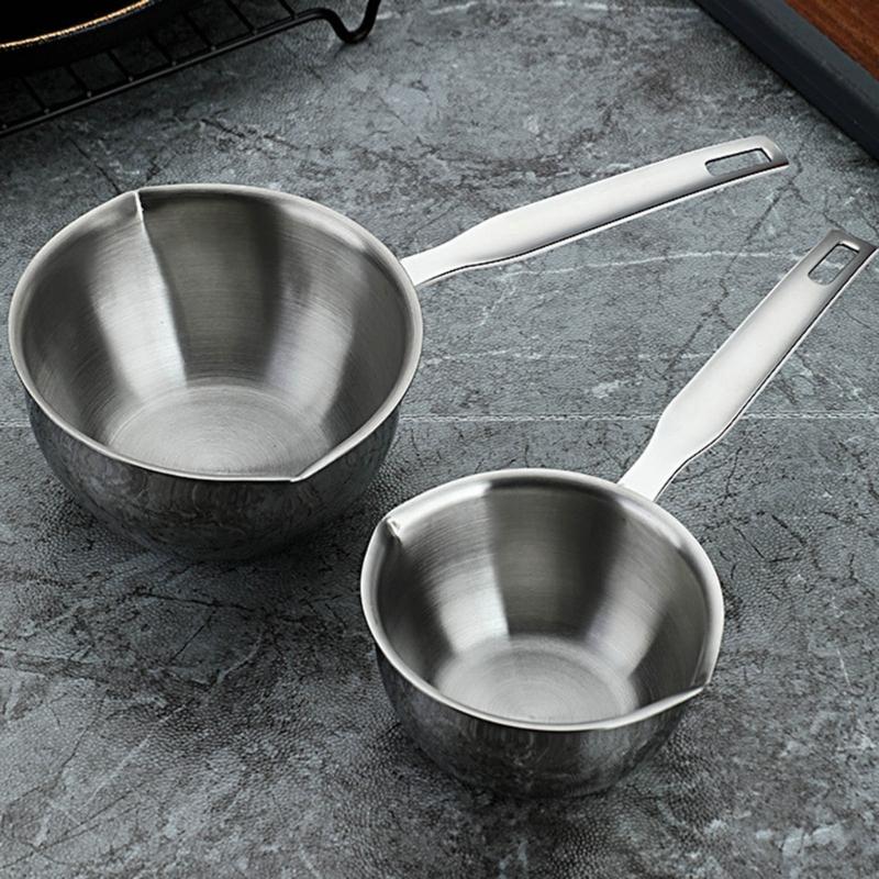 Pouring Sauce Pan for Hot Oil, Milk, and Butter Heating in Meals