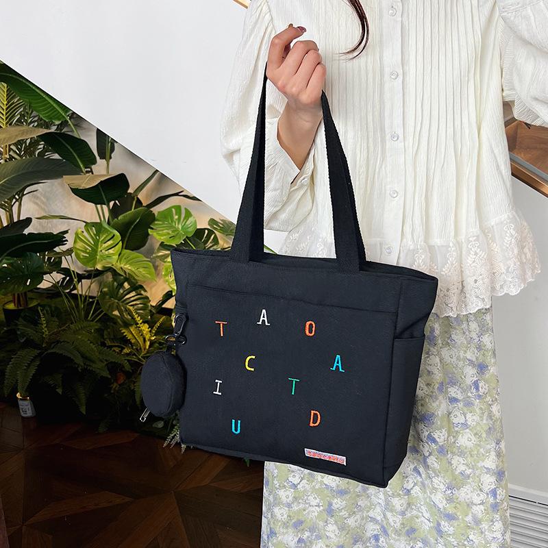 Women's Bag Large-capacity Canvas Bag New Shoulder Bag Fashionable Sweet Mother and Child Bag Tote Bag