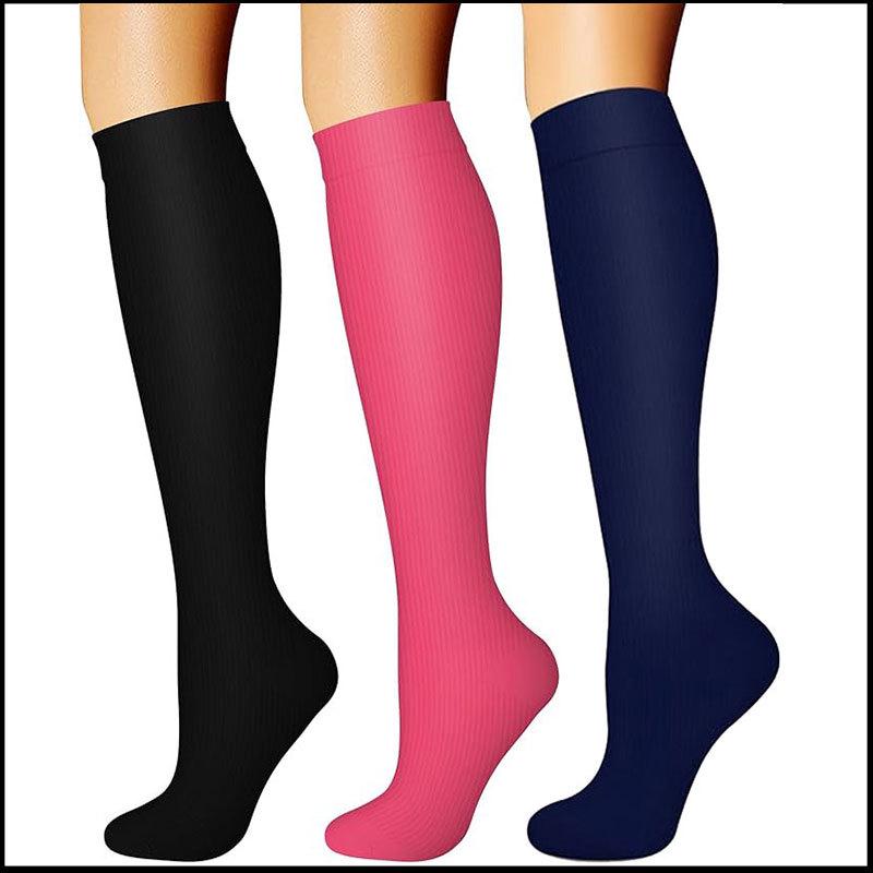 Compression Knee-high Socks Set for Running and Sports - Graduated Support, Multiple Pairs (3/4/6/8)