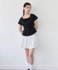 Alkialka Smocked Dot Skirt (White)