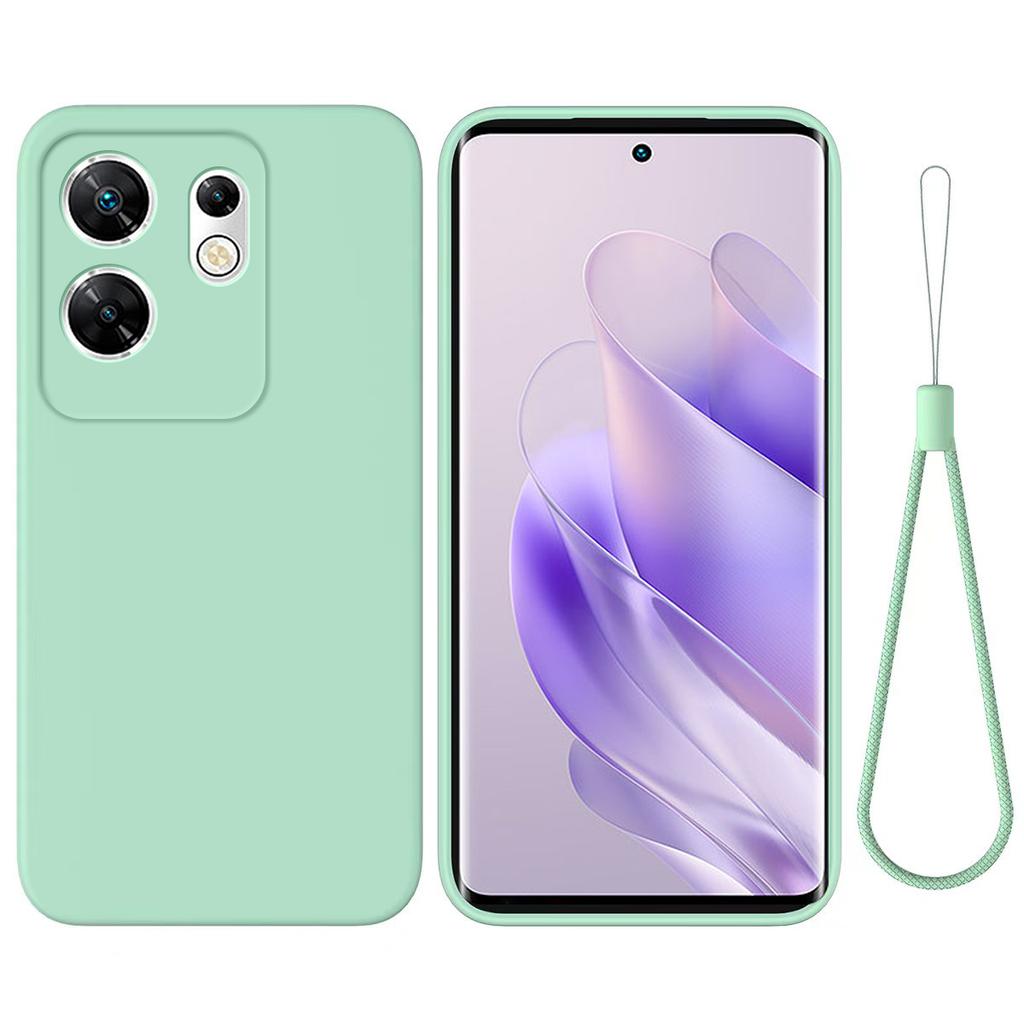 For Infinix Zero 30 4G Liquid Silicone Case Soft Touch Fiber Lining Phone Cover