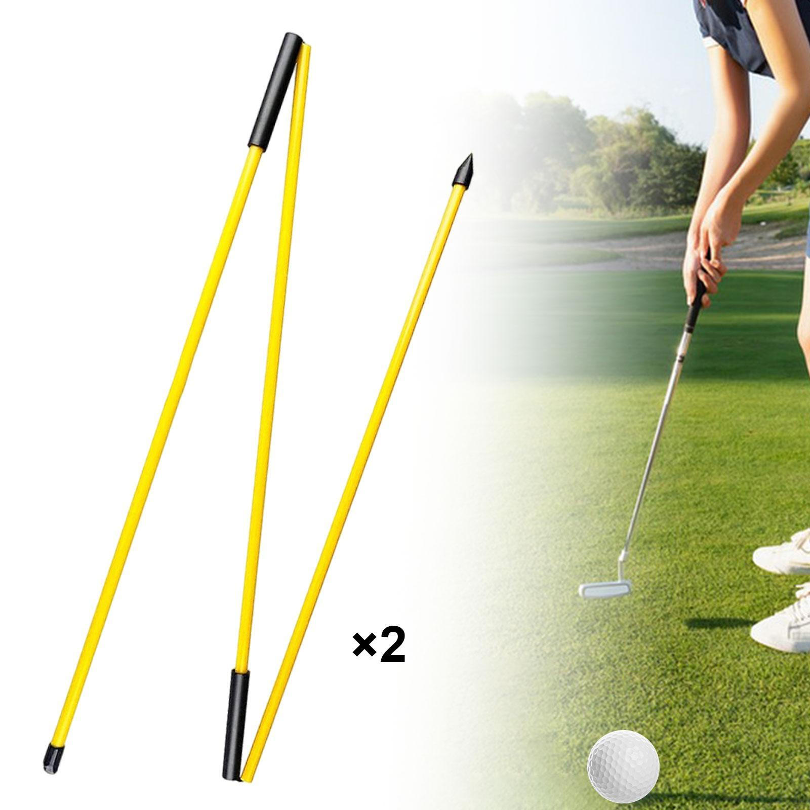 2 Pieces Golf Alignment Sticks with Clear Storage Tube Direction Stick for Aiming