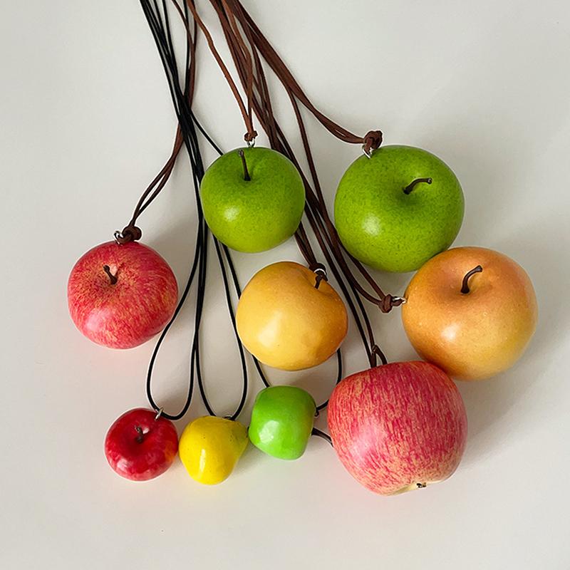 Funny  Bag Accessories Trend Fruits Pendant Necklace For Women Girls Y2K Cute Party Necklace Aesthetic Jewelry