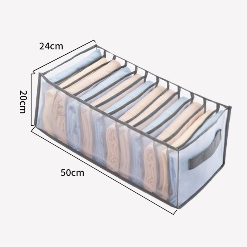 Mesh Cabinet Wardrobe Storage Box Foldable Drawer T-Shirt Clothes Jeans Leggings Underwear Organizer Storage Box