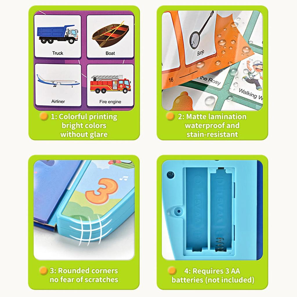 Non-Toxic Children Electronic Book English Educational Sound Reading Machine Smart Electronic Books Story For Kids Students Children Gifts