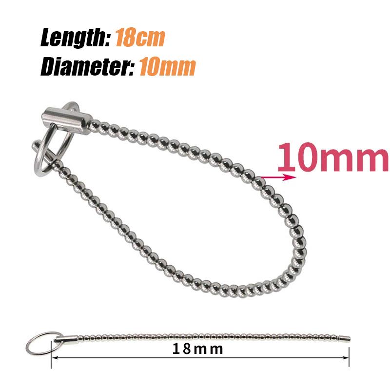 Pánské penisové kuličky Elektrický šok Uretrální dilatátor Nerezový masážní přístroj prostaty BDSM Zpoždění Masturbace Sexuální hračky pro muže