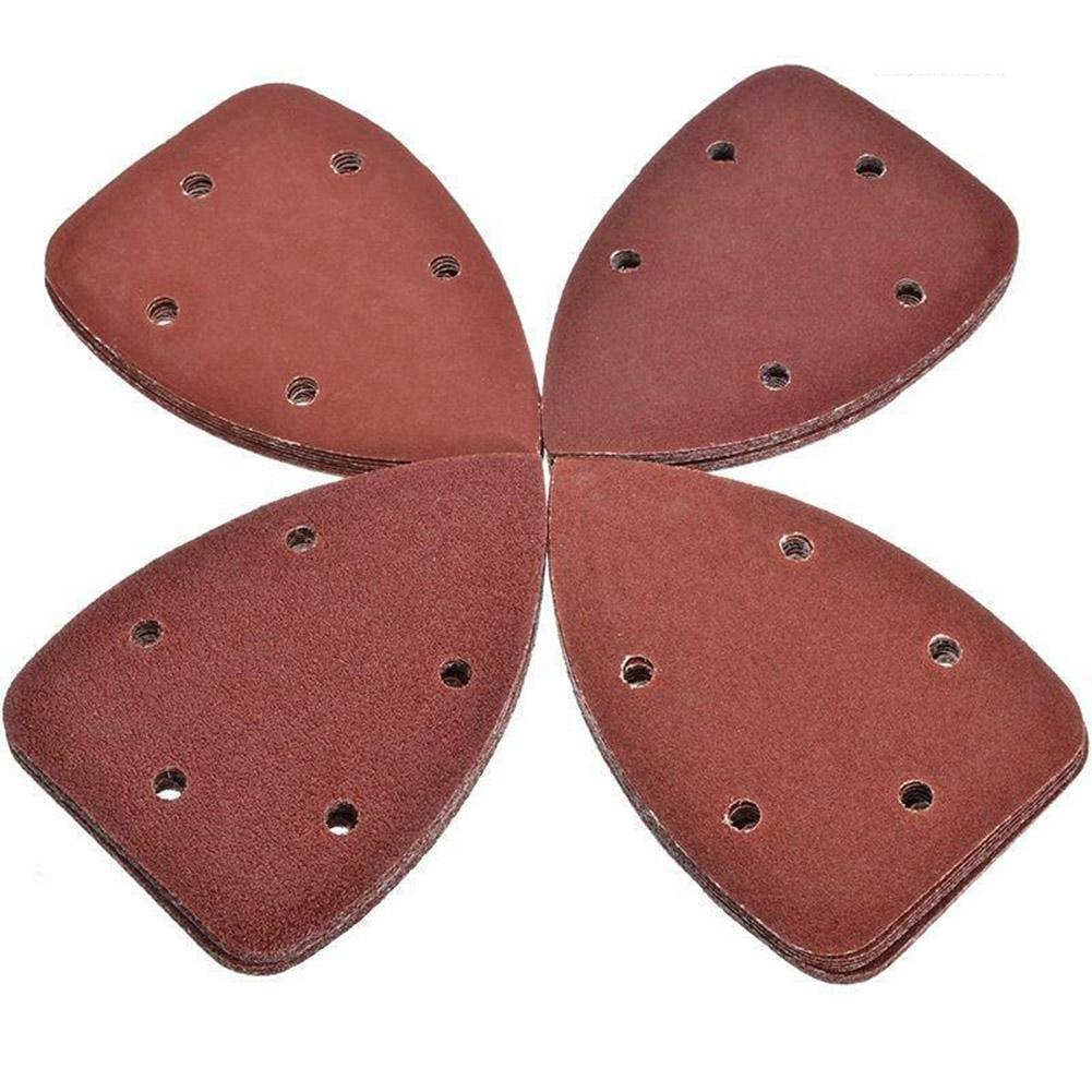 Power Polishing Tool Triangle Sanding Sheets for Wood/Metal/Leather 10PCS