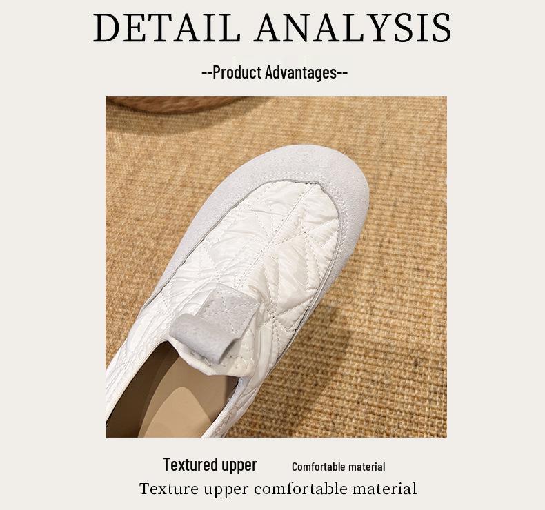 Vintage Style Slip-On Flat Shoes - Women's Versatile Autumn/Winter Grandma Shoes