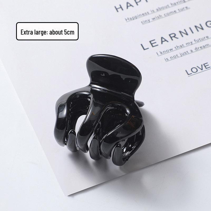 Frosted Flower Anti-Collapse High Ponytail Claw Clip