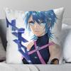 Kingdom Hearts Anime Aqua Pillow Case Fashion Square Pillowcase Bedroom Sofa Room Ins Decoration Leisure