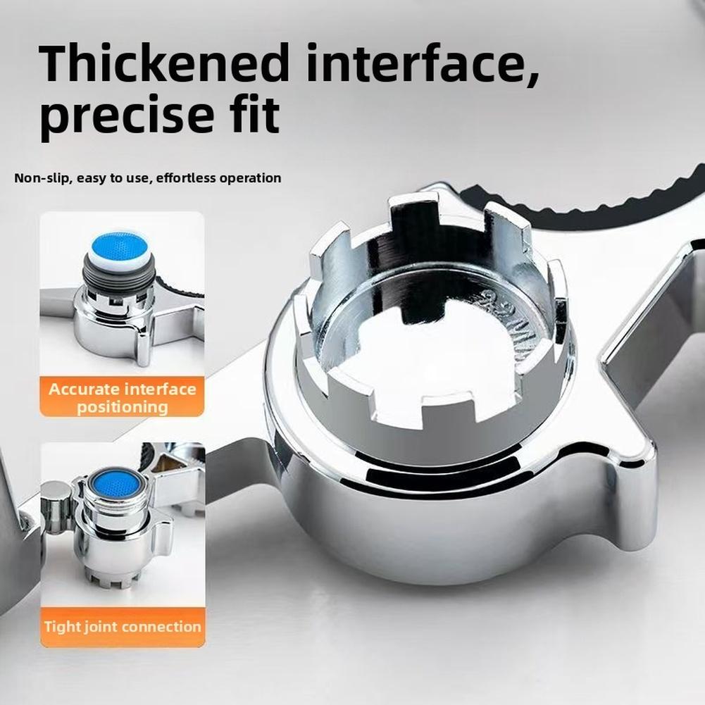 12 In 1 Zinc Alloy Faucet Aerator Removal Tool for Kitchen Bathroom Sink Repair Compatible with 16 To 24mm Sizes