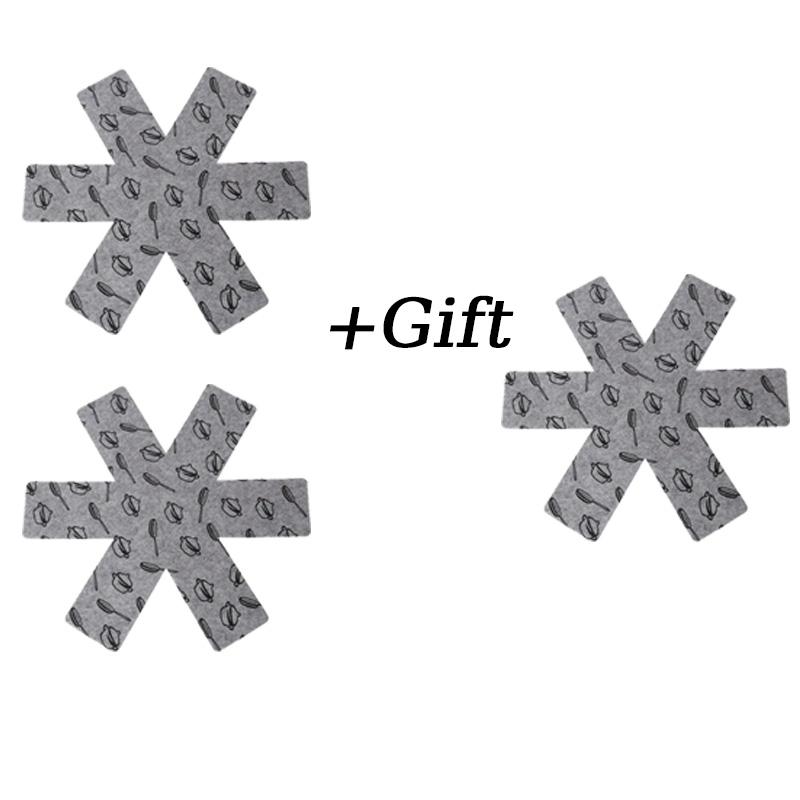 Felt Pot Mat Kitchen Pot Bottom Protective Pad Cookware Divider Pad Stacking Pan Protector Coaster Placemat Table Mat