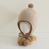 Winter Baby Beanie Cap Tassel Ear Protection Hat Sweet Baby Knitted Cap  Kids