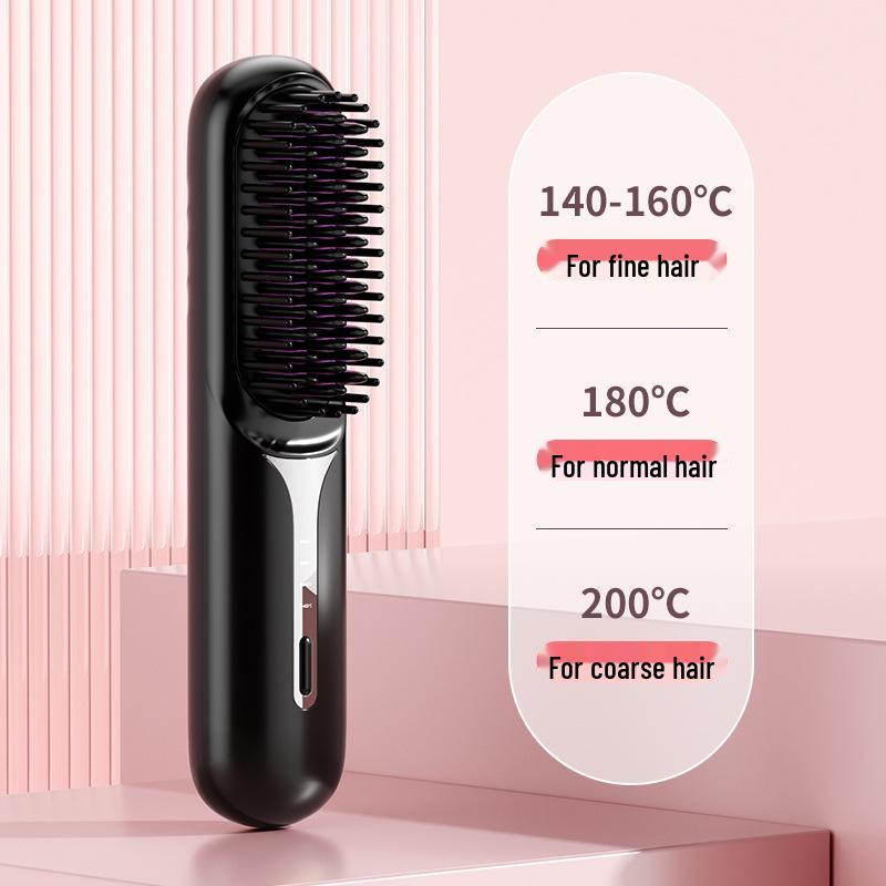 Portable Wireless Ionic Hair Straightening Comb - Long-lasting Battery, Damage-Free Styling, Perfect for Travel Gifts