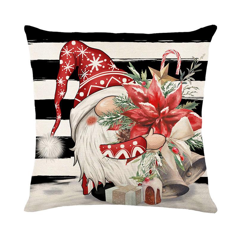 Christmas Polyester Pillow Cover Pillow Cushion Home Sofa Cushion Cover Plaid Letters