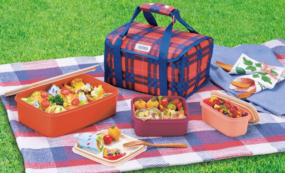 Thermos Family Fresh Lunch Box, Red Check, DJF-4002 RC