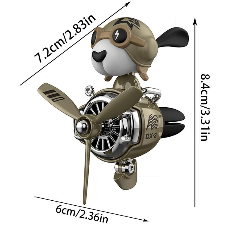 Cartoon Shaking Head Beagle Pilot Car Air Freshener Dog Pilot Car Air Freshener Rotating Propeller Outlet Fragrance