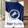 Millwall Custom Name Text Flannel Blanket Soccer Logo Personalized Fleece Throw Blanket Special Gift For Sofa Bedroom Home