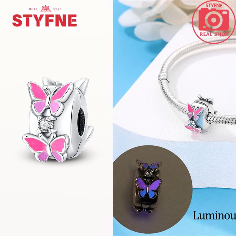 New Silver 925 Blue Dragonfly Butterfly Charms Beads Fit Bracelet for Women DIY Fine Jewelry Accessories Beads Gifts