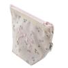 Fashion Pocket Cosmetic Bag New Floral Waterproof Bow Embroidered Makeup Bag Canvas Jewelry Organizer Travel Storage Bag