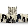 Nordic Animal Bear Lion Pillow Case Decor Geometry Mountains Cushion Cover For Sofa Seat Pillowcase Home Decor Pillow Covers