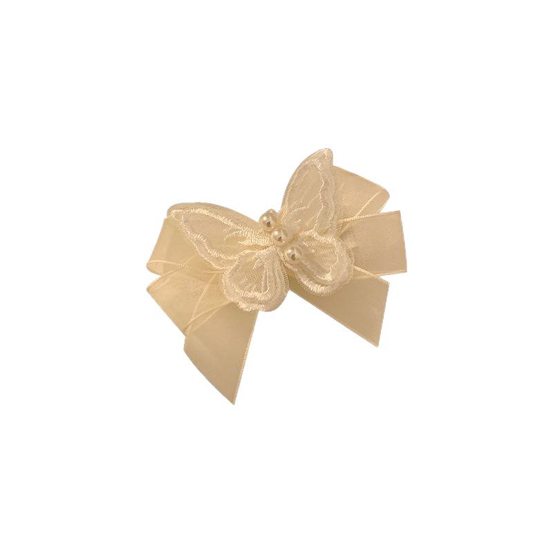 2Pcs Transparent Lace Butterflies Hair Clips for Women Cute Pearls Butterfly Hair Pins Kids Bow Barrettes Girls Hair Accessories