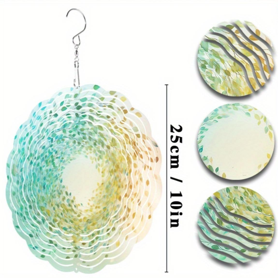 

Металлический подвесной колокольчик 10 дюймов с крючком 360 градусов, вращающийся от ветра, садовый декор, уличное украшение для патио, двора, на все сезоны, без электричества 01A