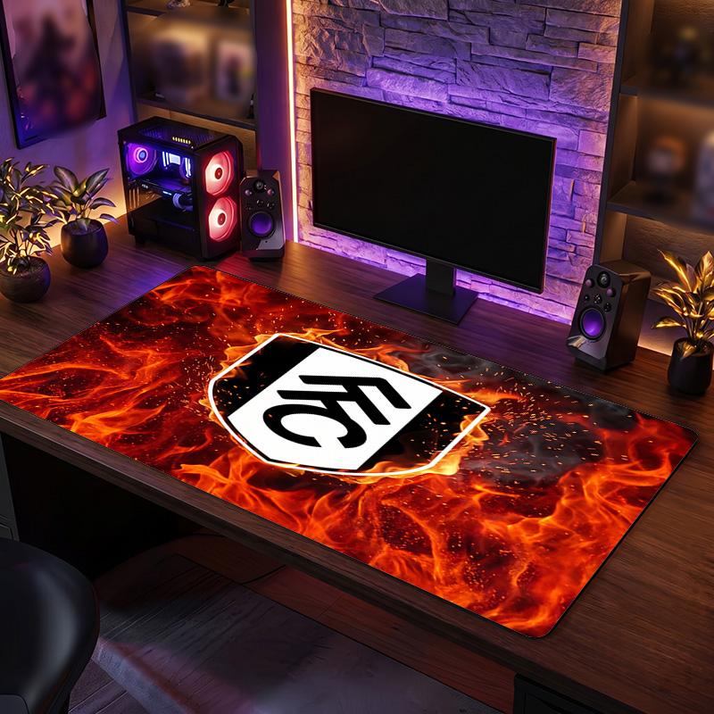 Fulham Football Print Large Mouse Pad, Anti-Slip Extended Gaming Desk Mat for Office Home