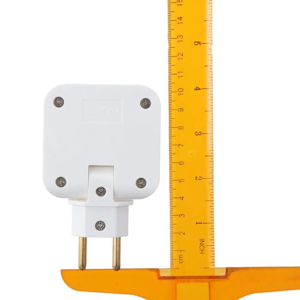 Plastic European Travel Plug Adapter White Ultrathin 180 Rotatable Sockets Copper One To Multiple Plug Converter Electrician