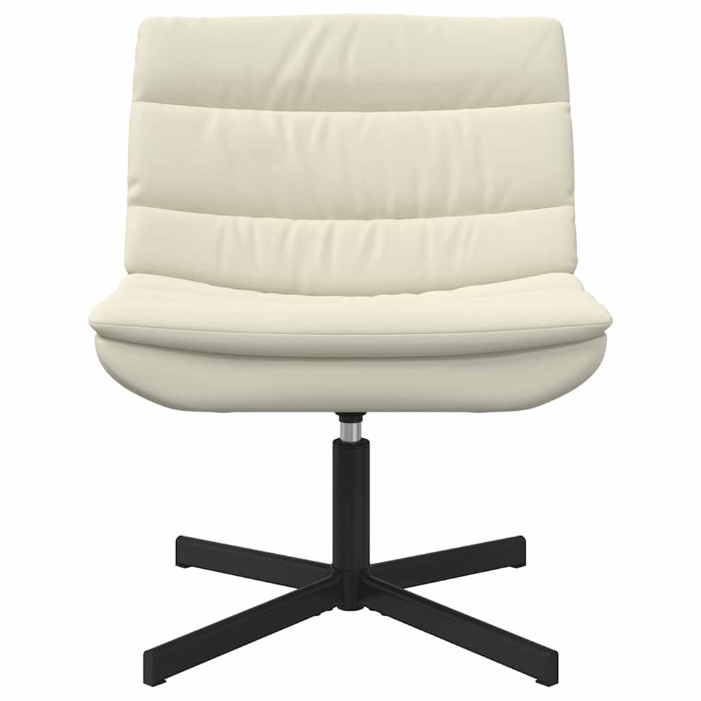 Swivel Chair Cream 63 x 75 x 76 cm PU