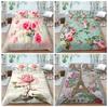 Valentine's Day Retro Flower Bedding Set Couple Quilt and Pillowcase AU/EU/US Double Bed/double Bed Full Size Home Decoration