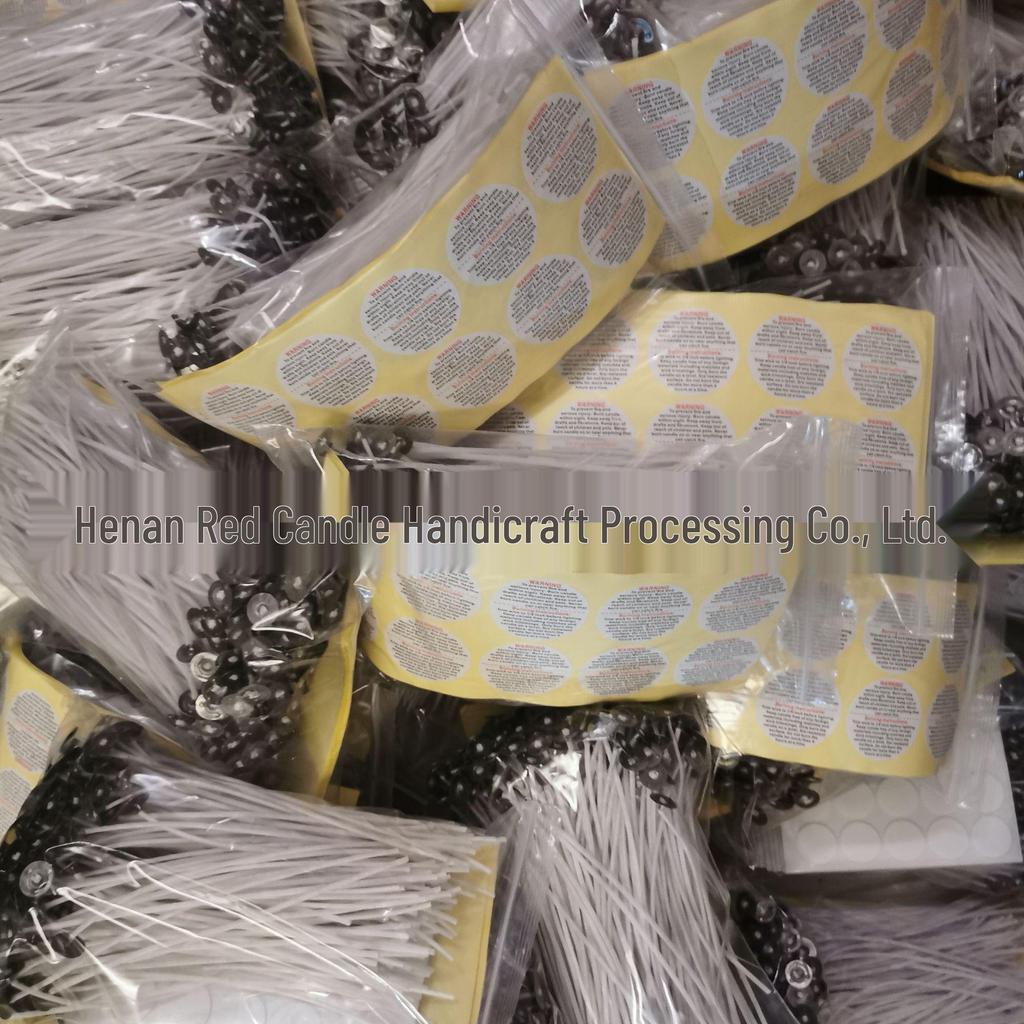 Scented Candle Wick Kit: 100 Wicks, 100 Glue Dots, 2 Holders