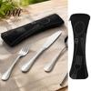 Durable Spoon And Fork Carrier Portable Cutlery Storage Bag, Wear-Resistant Zippered Tableware Pouch, Small Bag for Backpacks Compact Bone Shaped