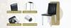 [2 Minimalist Dining Chairs] European Light Luxury In Black-Silver: Black PU Leather + Silver Metal Legs, Fits Modern Dining Rooms, Living Rooms.