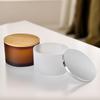 Frosted Glass Aroma Diffuser Candle Holder with Lid