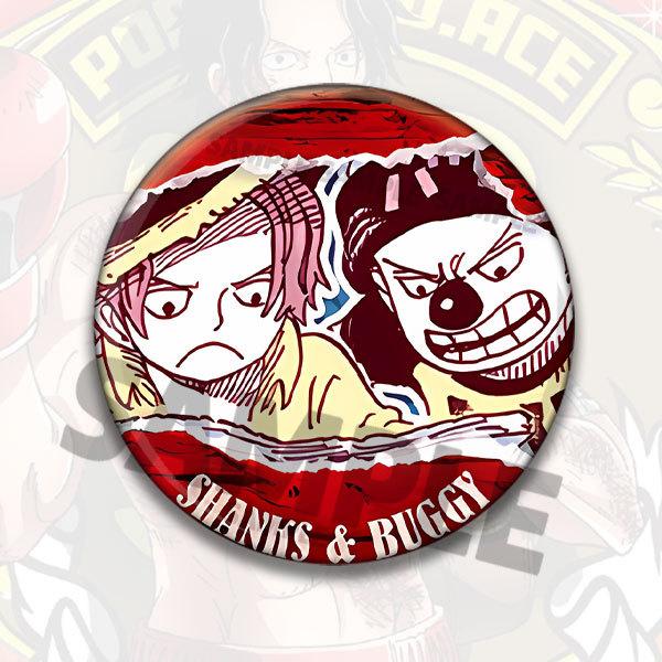 One Piece Anime Badge Pins Luffy Ace Law Childhood Cartoon Brooch Keychain Shiny Film Button Accessories Merchandise Collection